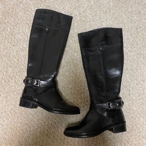 Black Vince Camuto Buckle Boots